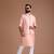 Self Design Brocade Block Pattern Pink Color Half Jodhpuri Jacket with Kurta Pajama