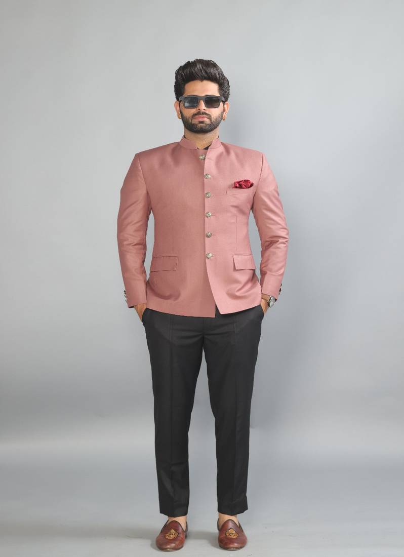 Bespoke Contemporarily Styled Indian Royal Rosewood Jodhpuri Bandhgala Suit