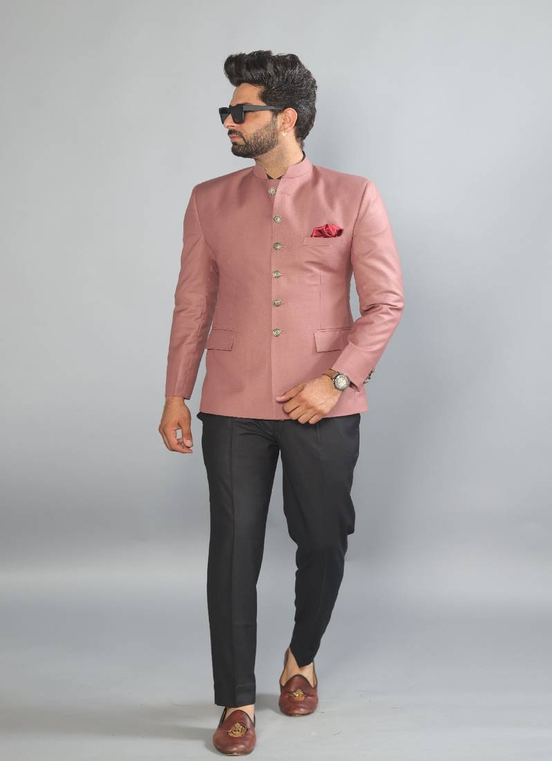 Bespoke Contemporarily Styled Indian Royal Rosewood Jodhpuri Bandhgala Suit