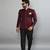 Elevate Your Style with the Luxurious Wine Jodhpuri Bandhgala Designer Suit Paired with Black Pants