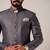 Personalised Dark Grey Royal Jodhpuri Suit with Exclusively Handcrafted Jaipuri Meenakari Buttons