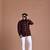 Wine Color Jodhpuri Bandhgala Designer Blazer with White Trouser