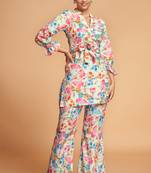 White color rayon co-ord set