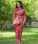 red paisley printed co-ord set