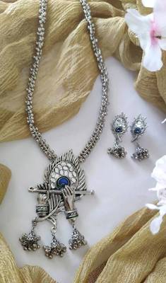 Lord Krishna flute necklace set 4