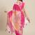 Geroo Jaipur Hand Dyed Pink & Orange Bandhani Kota Silk Sustainable Sareee