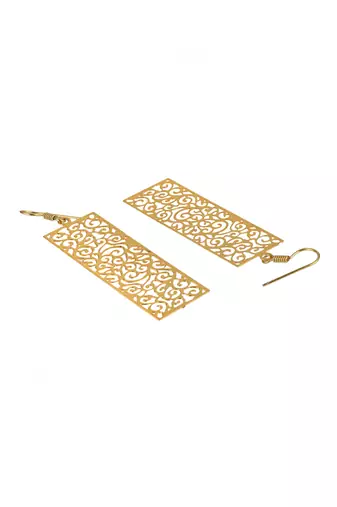 Gold-plated handcrafted earrings