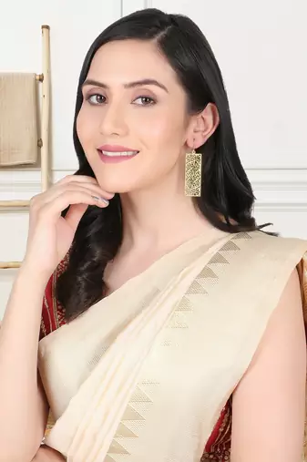 Gold-plated handcrafted earrings