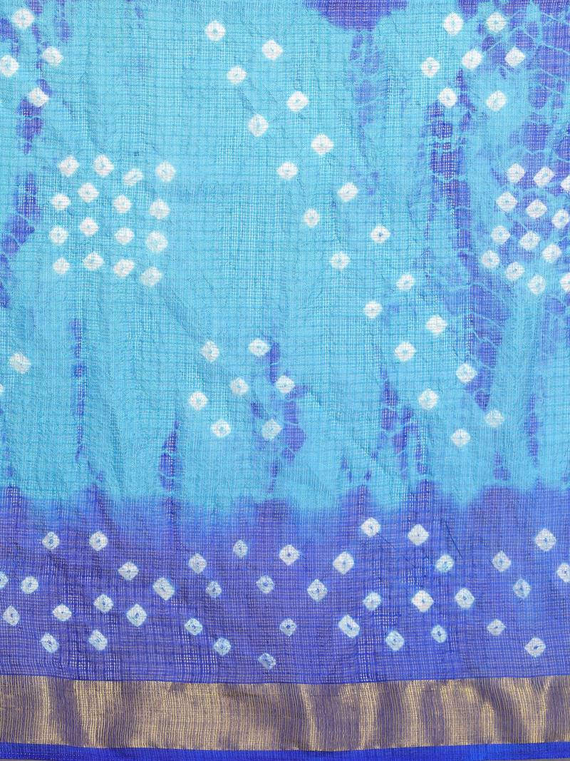 Geroo Jaipur Hand Dyed Bandhani Kota Silk Sustainable Saree