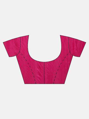   Hand Dyed Pink Leheriya Kota Silk Sustainable Saree 5