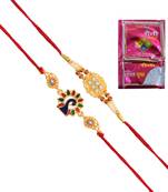 2 Rakhi Rakshabandhan Set combo for Bhaiya Bhabhi Brother Bhai (Pack of 2 )