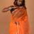 Orange Pure Silk Matka Silk Saree With Blouse Piece