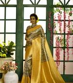 YELLOW  SPFT SILK PATOLA PRETTY SAREE