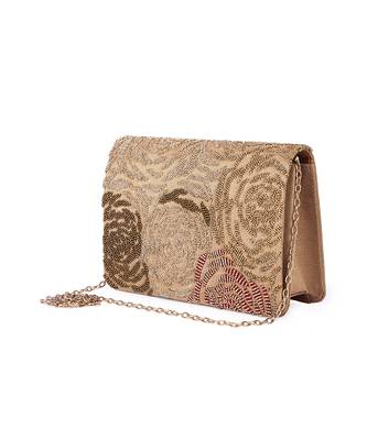 Golden rose subtle bead clutch 3
