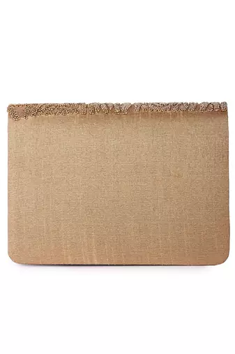 Golden rose subtle bead clutch