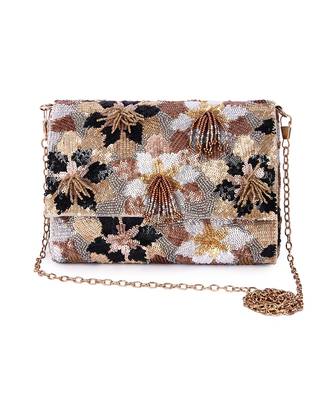 Golden multi floral latkan bag 1