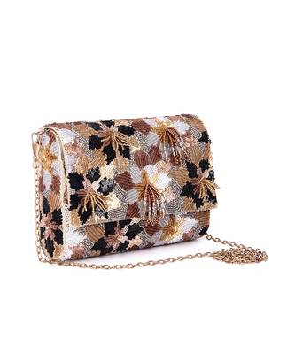 Golden multi floral latkan bag 2
