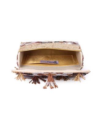 Golden multi floral latkan bag 4