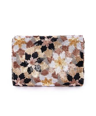 Golden multi floral latkan bag 5