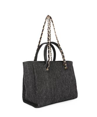 Black canvas tote bag 2