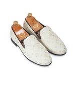 Off white lucknowi slipons