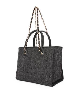 Black canvas tote bag 3