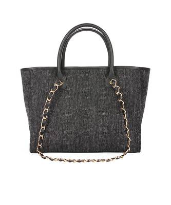 Black canvas tote bag 5