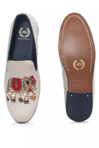 Cream maharaja slipons