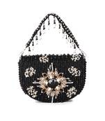 Black d shaped clutch