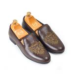 Brown regal bee slipons