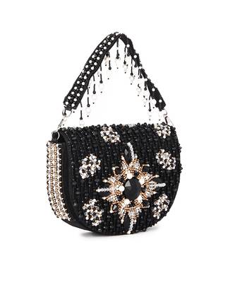 Black d shaped clutch 2