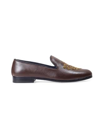 Brown regal bee slipons 2
