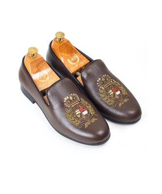 Brown regal crest slipons 1