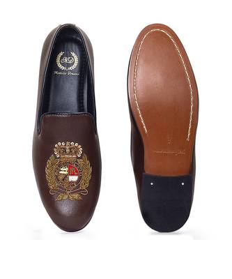 Brown regal crest slipons 3