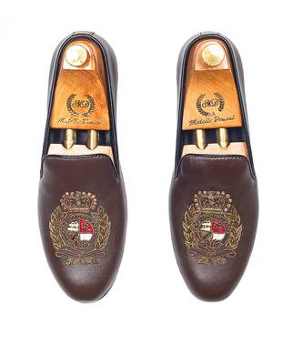 Brown regal crest slipons 4