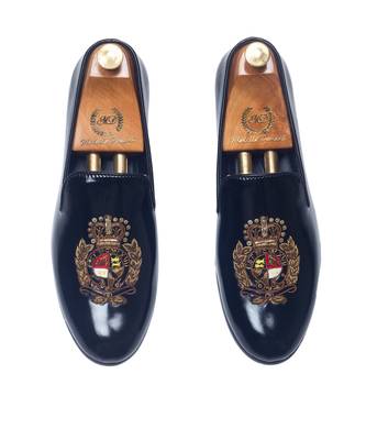 Patent black regal crest slipons 4