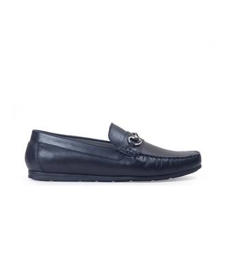 Black tuscany buckle leather loafers 2