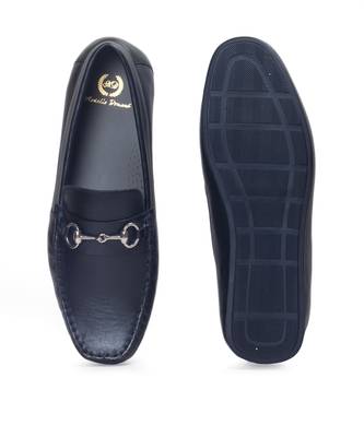 Black tuscany buckle leather loafers 3