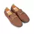 Brown tuscany buckle suede loafers