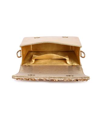 Golden party popper clutch 3