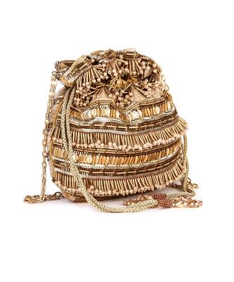 Golden latkan love potli bag 1