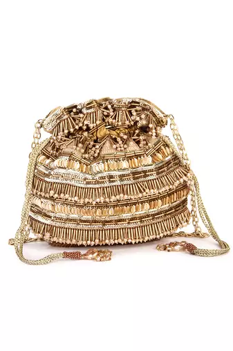 Golden latkan love potli bag