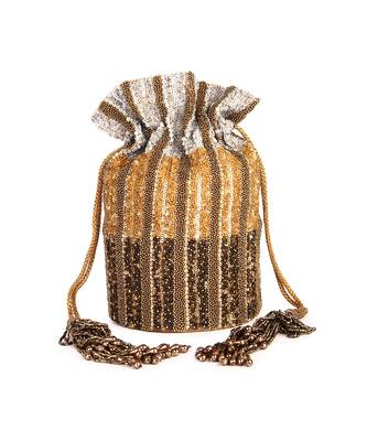 Golden versatile handmade potli bag 1