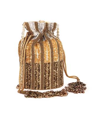 Golden versatile handmade potli bag 2