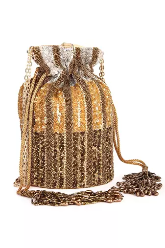 Golden versatile handmade potli bag
