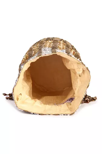 Golden versatile handmade potli bag