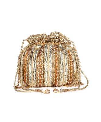 Golden sequins potli bag 1