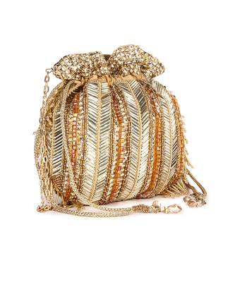 Golden sequins potli bag 2