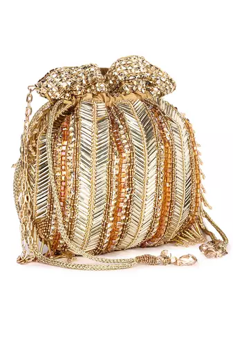 Golden sequins potli bag