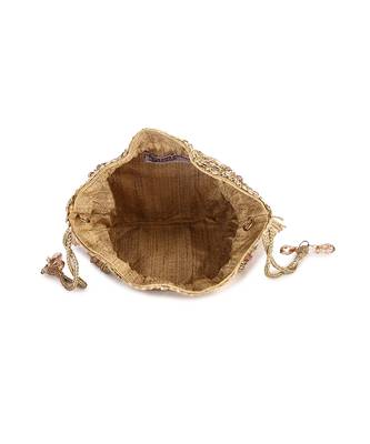 Golden sequins potli bag 3